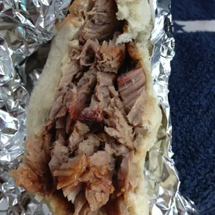 Sliced Brisket Sandwich