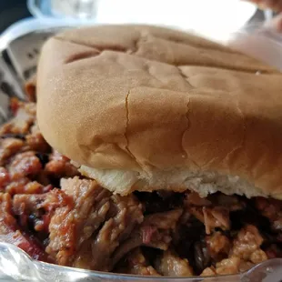 Chopped Brisket Sandwich