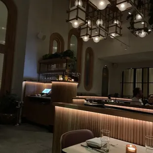 interior, sushi and sashimi