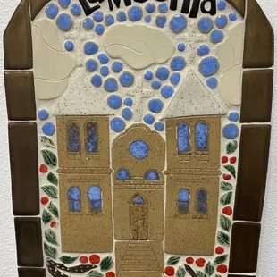 A beautiful piece of Mesilla-inspired art tile by Bonnie MacQuarrie...