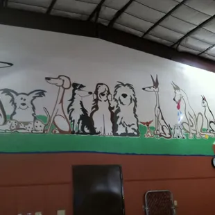 doggie daycare mural facelift!