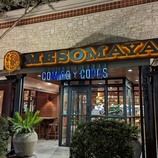 the entrance to meso maya