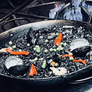 paella, food