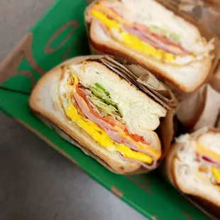a box of sandwiches