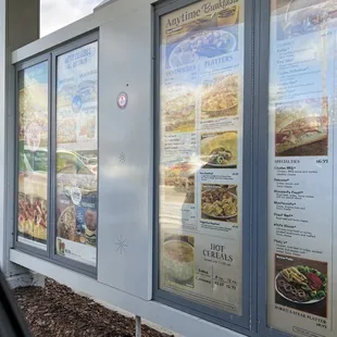 Drive thru menu