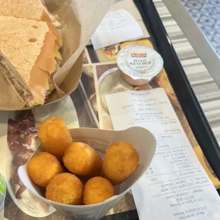 Cuban and corn sticks with mayo ketchup