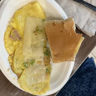 omlette with bread