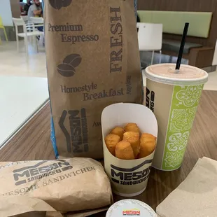 Food and passion fruit juice!