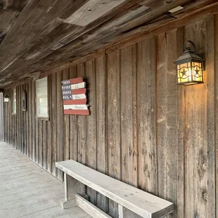 One side of front porch