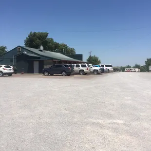 Huge parking lot, room for RV