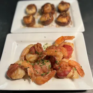 Bacon Wrapped Shrimp and Stuffed Figs