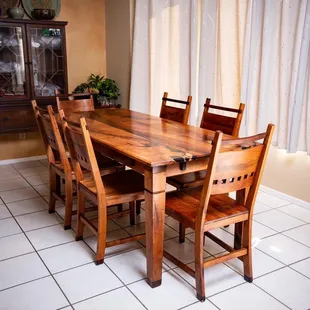 Dining room table and chairs