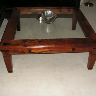 Part of our first shipment.  This coffee table was in the store.  We could not pass it up.