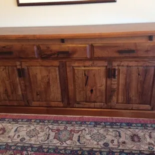 Mesquite and ironwood buffet.