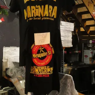 a t - shirt on display