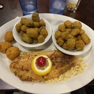 Flounder fillet with two sides