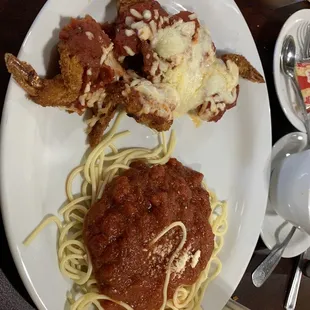 Shrimp parm was delicious!!!