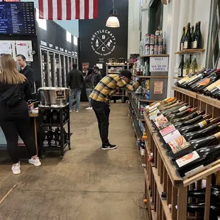 Fridges with beer selection and red wines