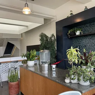 Bar area on second level