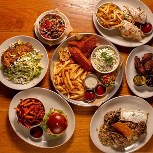 chicken wings and fried chicken