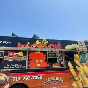 a food truck parked in a parking lot
