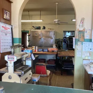 a view of the kitchen