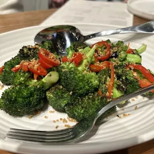 Charred Broccolini appetizer (served as broccoli not broccolini)