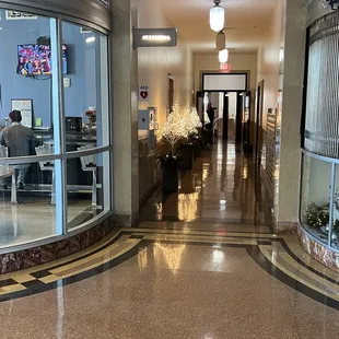 Hallway leading to restaurant