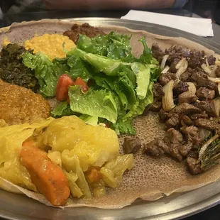 Beg Tibs Vegetarian Combination