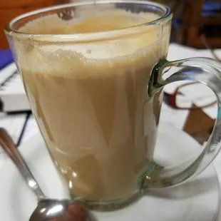 Delicious cappuccino at Messob!