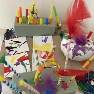 Artworks by our 2 1/2 years old granddaughter