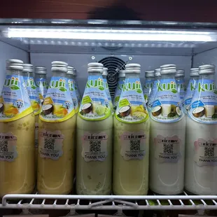 a fridge full of drinks