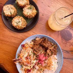 Pulled Pork Adobo, Elote Filipinas, and Calamansi Lemon Sparkler