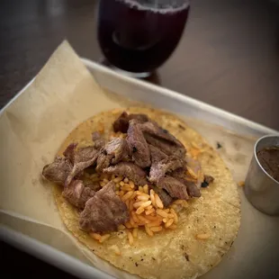 Carne Asada Tacos &amp; Red Sangria