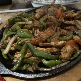 Chicken fajitas