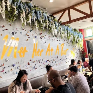 Butterflies and greenery