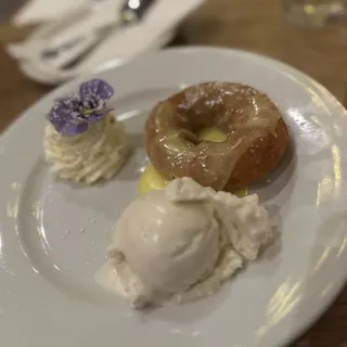 LEMON GLAZED DONUT & Ice Cream