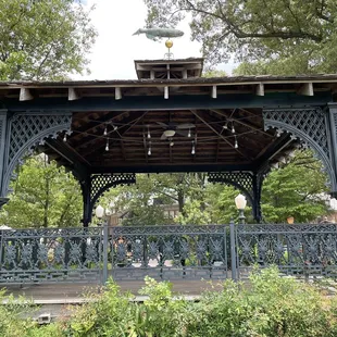 The gazebo with a view of the Mississippi