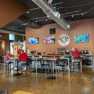 people sitting at tables