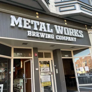 the front of the building