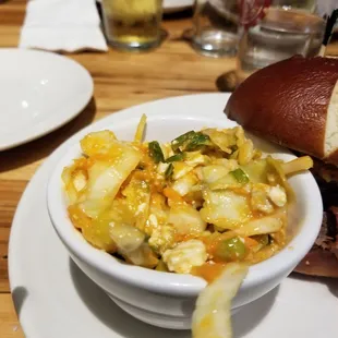 Blue cheese slaw was not good