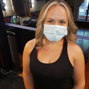 balayage framing around face