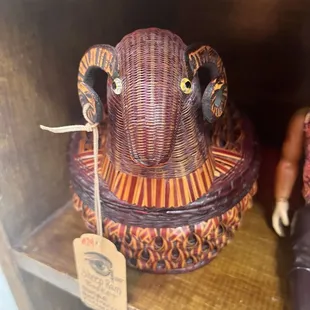 Cool wicker ram basket