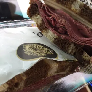 Fresh made to order Boar's Head pastrami and Swiss - - $5.99. Not bad. Clean, well lit, and friendly store.