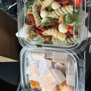 two containers of food
