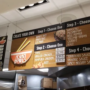 The restaurant menu.