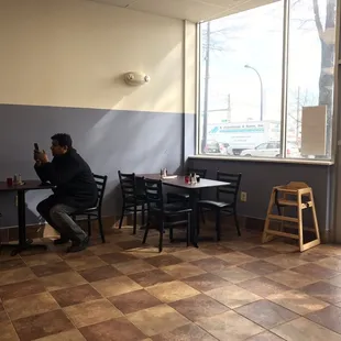 Five tables, seating for 16 total.