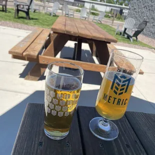 Lager &amp; Collin Haze. Outside patio