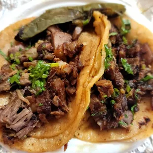 Saudero taco (beef brisket) So delicious.