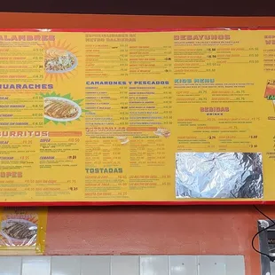 Menu as of 6/8/2024